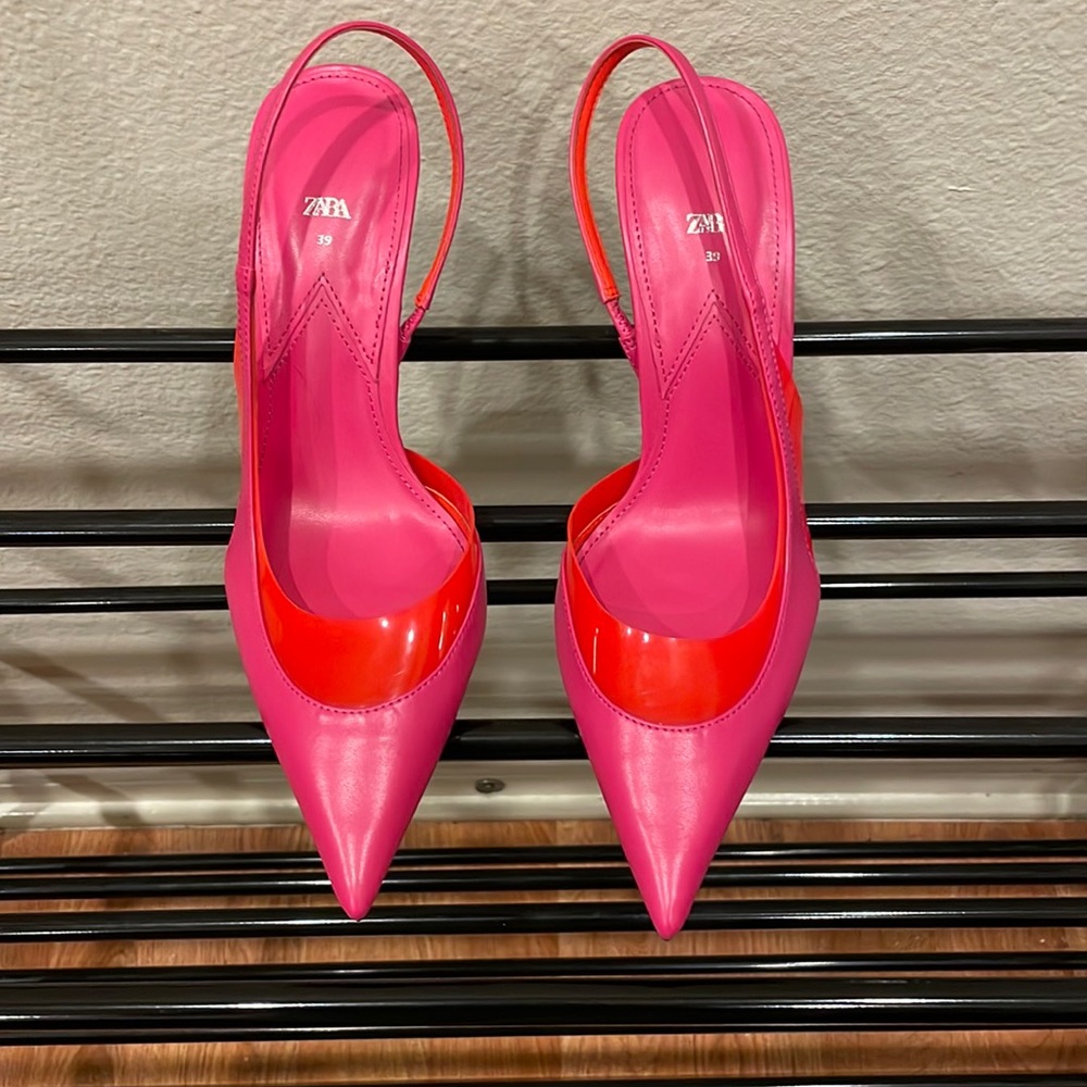 ZARA pink/red pumps size 39